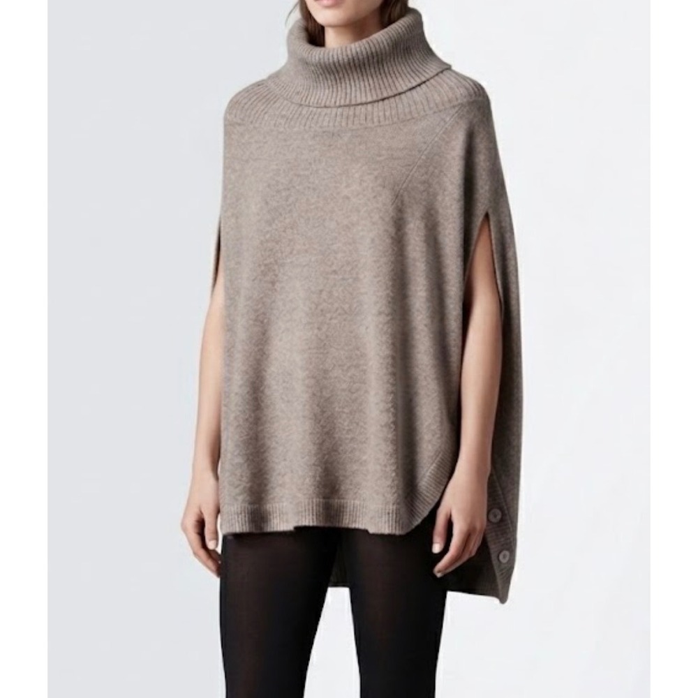 Sisters Cowl Neck Poncho Tunic Sweater